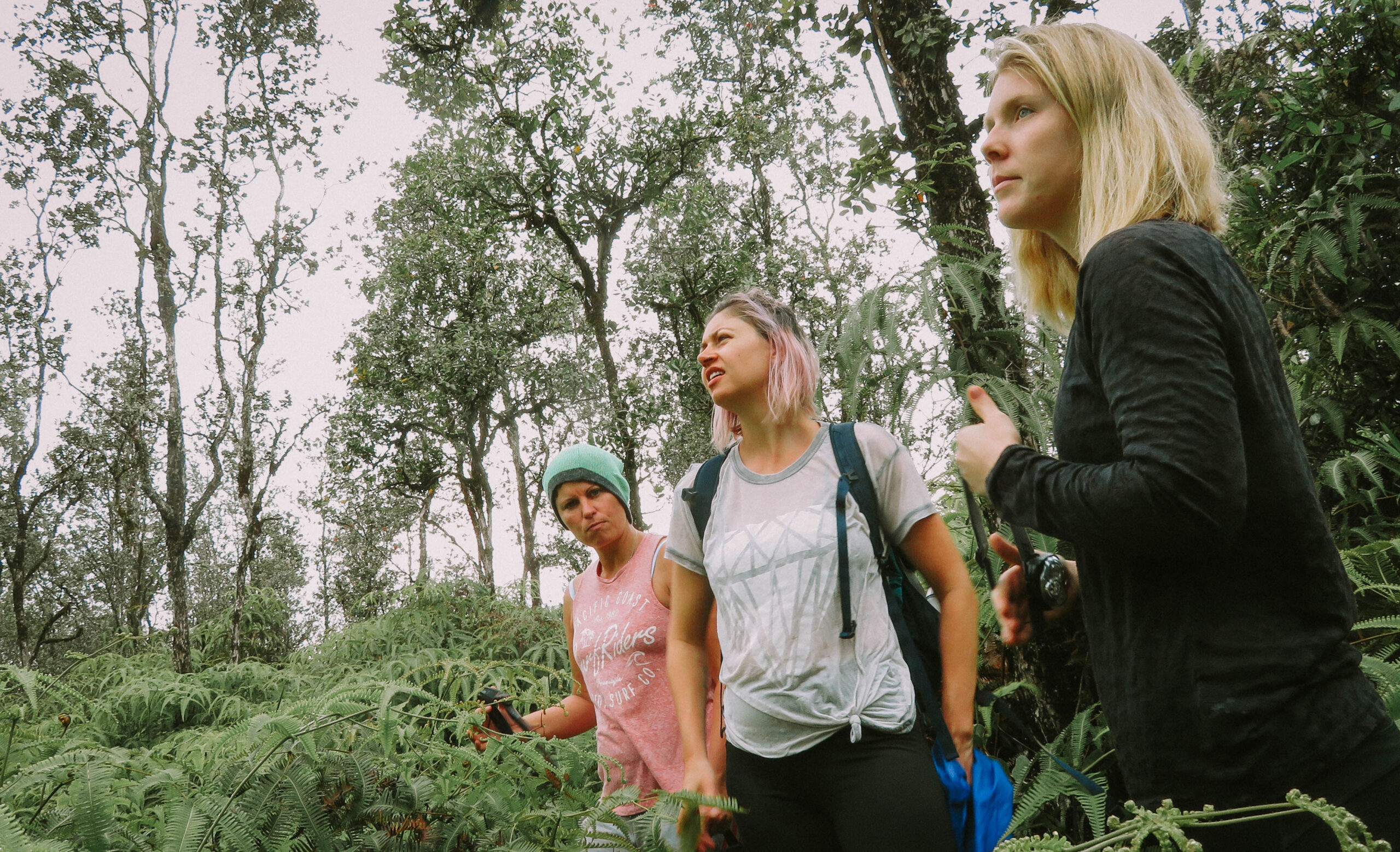 women hiking in hawai'i