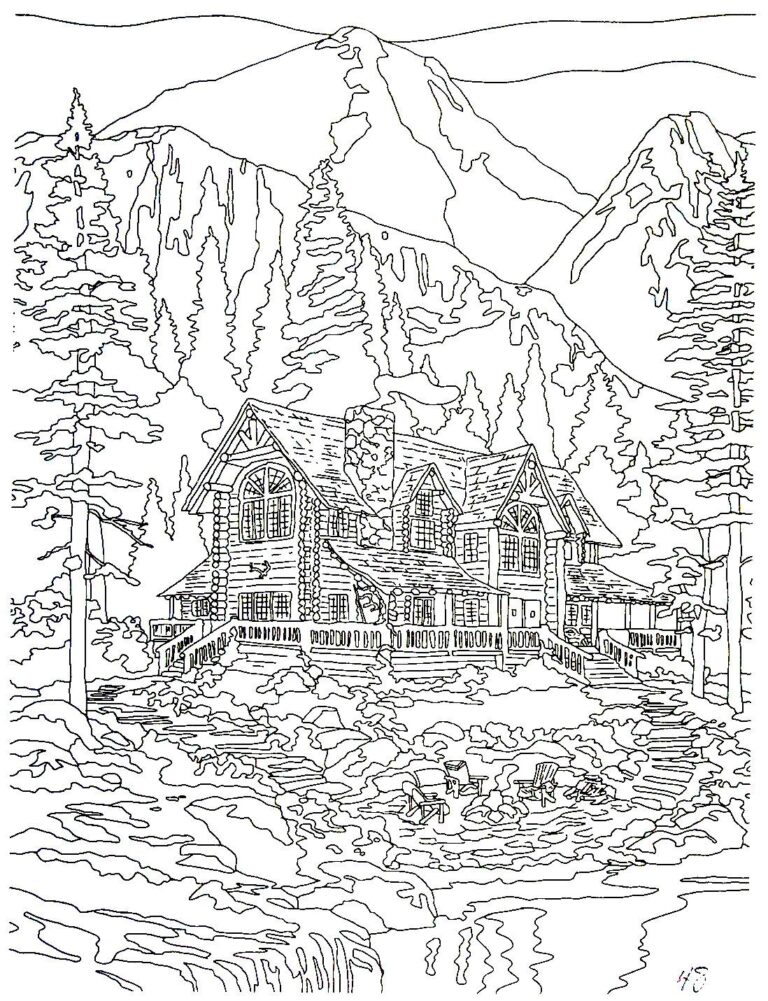 50 Free Printable Travel Coloring Book Pages (while we're stuck at home)