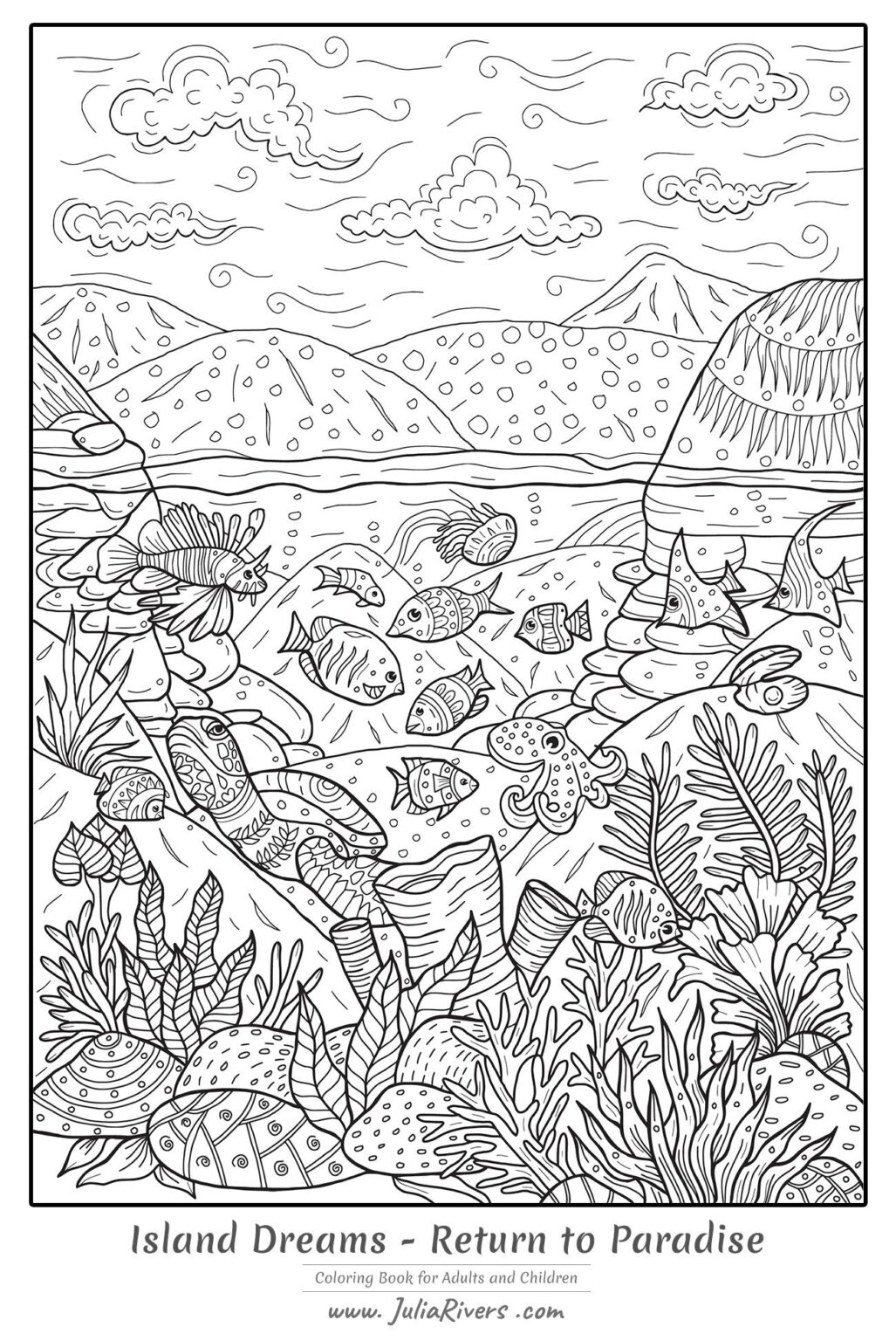 50 Free Printable Travel Coloring Book Pages (while we're stuck at home)