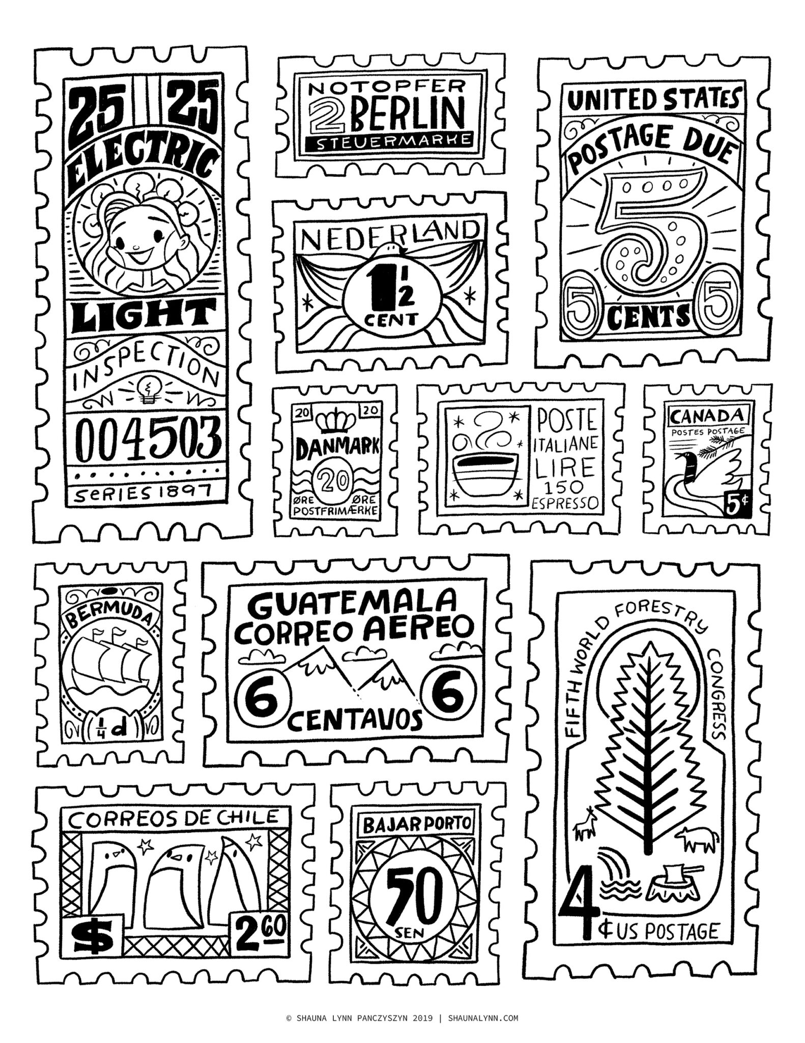 50 Free Printable Travel Coloring Book Pages while we&39;re stuck at home